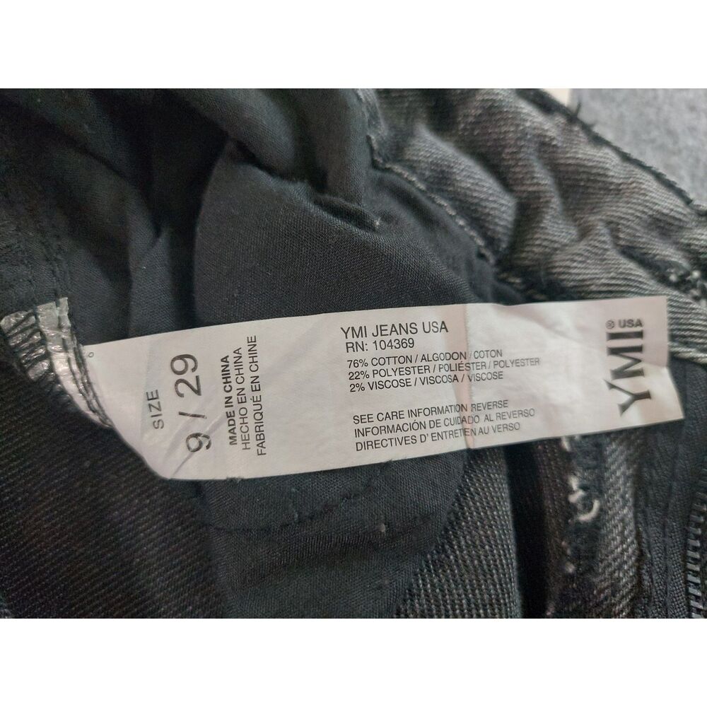 NWT YMI High Rise Wide Leg Studded Gray Jeans Size 9/29 - Picture 8 of 10